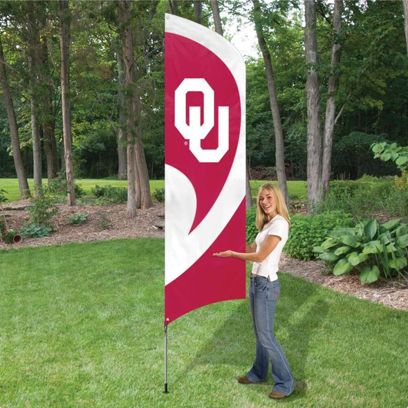 Oklahoma Sooners Tall Team Flag Kit