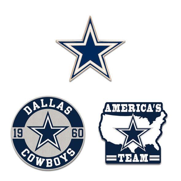 Dallas Cowboys Enamel Pin Set 3 Piece