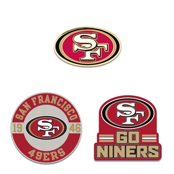 San Francisco 49ers Enamel Pin Set 3 Piece