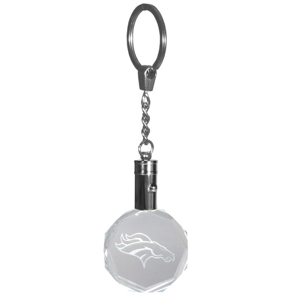 Denver Broncos Crystal LED Key Chain