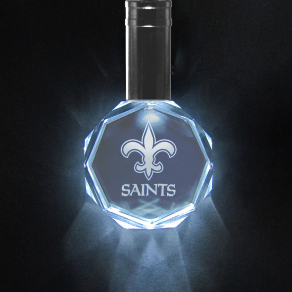 New Orleans Saints Crystal LED Key Chain