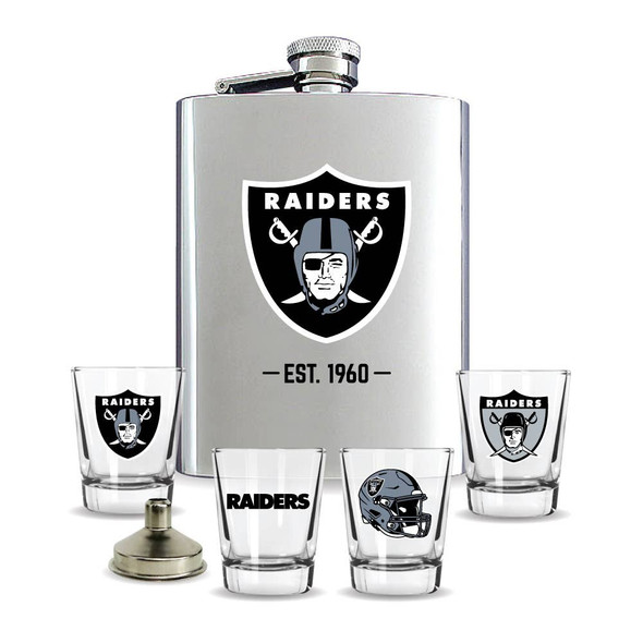 Las Vegas Raiders Flask Gift Set