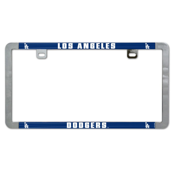 Los Angeles Dodgers Slim Laser License Plate Frame Black (Chrome Shown) Los Angeles Dodgers Slim Laser License Plate Frame Black (Chrome Shown)