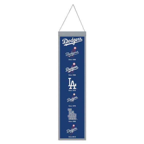 Los Angeles Dodgers Banner Wool 8x32 Heritage Evolution Design Los Angeles Dodgers Banner Wool 8x32 Heritage Evolution Design
