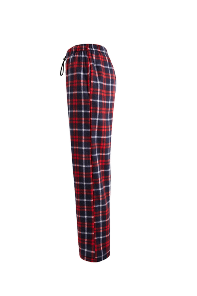 Men's Plaid Fleece Pajama Pant Red / Blue