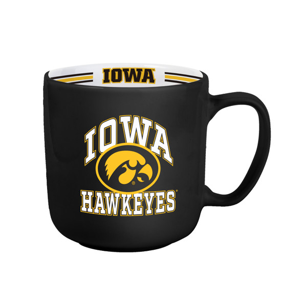 Iowa Hawkeyes Coffee Mug 15oz Stripe Design