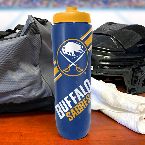Buffalo Sabres Squeezy Water Bottle Sports Drink Bottle Fan Gear