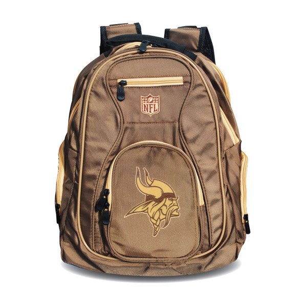 Minnesota Vikings 19" Premium Laptop Backpack - Desert Sand