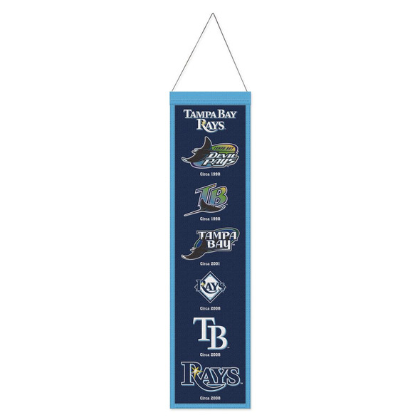 Tampa Bay Rays Banner Wool 8x32 Heritage Evolution Design