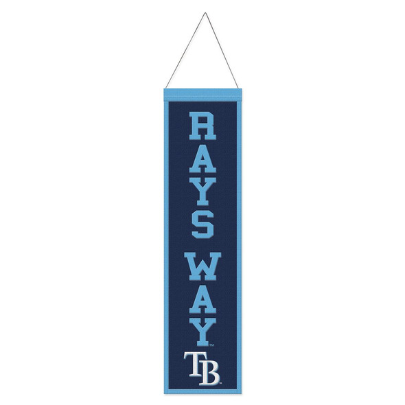 Tampa Bay Rays Banner Wool 8x32 Heritage Slogan Design