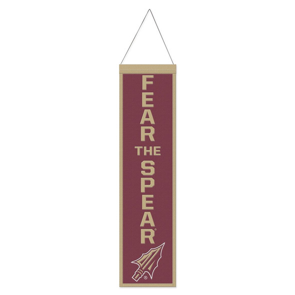 Florida State Seminoles Banner Wool 8x32 Heritage Slogan Design