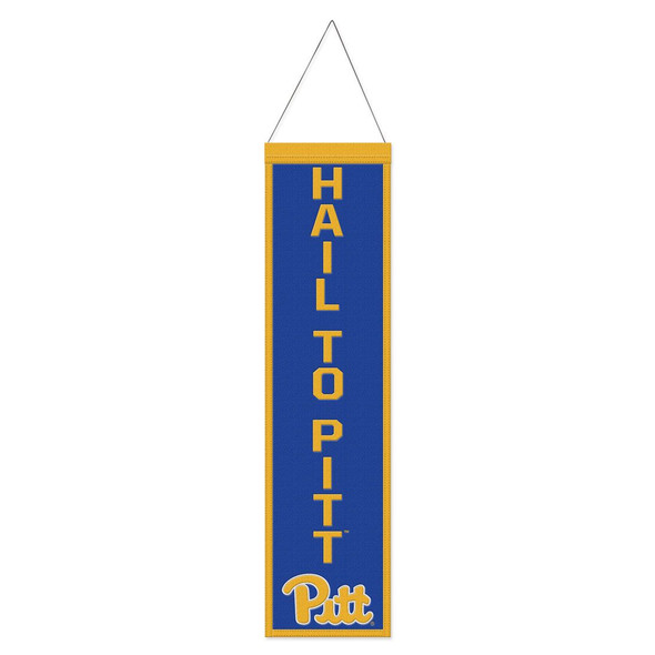 Pittsburgh Panthers Banner Wool 8x32 Heritage Slogan Design