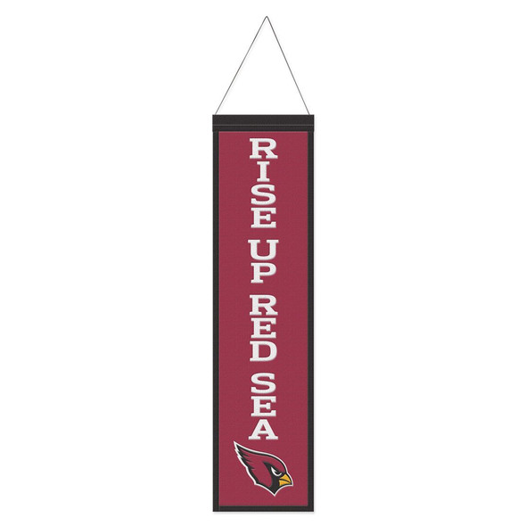 Arizona Cardinals Banner Wool 8x32 Heritage Slogan Design