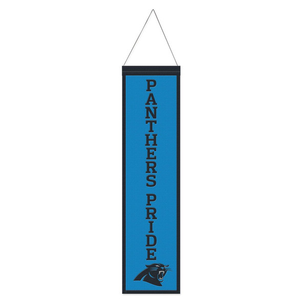 Carolina Panthers Banner Wool 8x32 Heritage Slogan Design