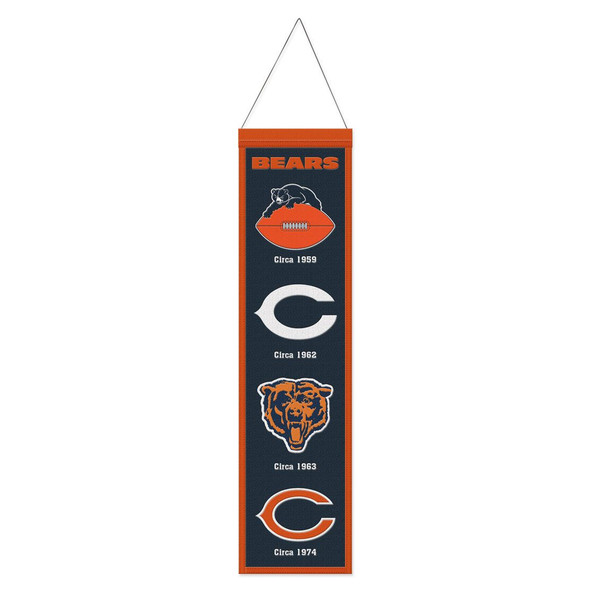 Chicago Bears Banner Wool 8x32 Heritage Evolution Design