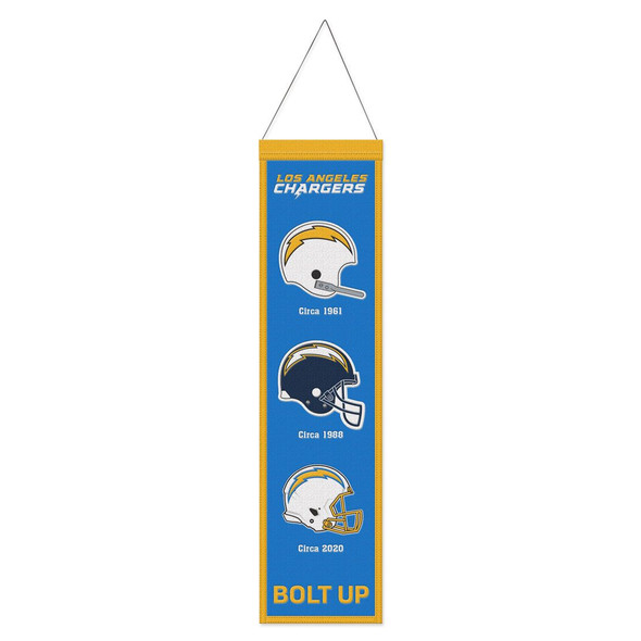 Los Angeles Chargers Banner Wool 8x32 Heritage Evolution Design