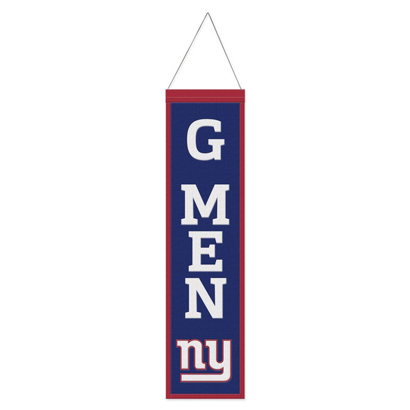 New York Giants Banner Wool 8x32 Heritage Slogan Design