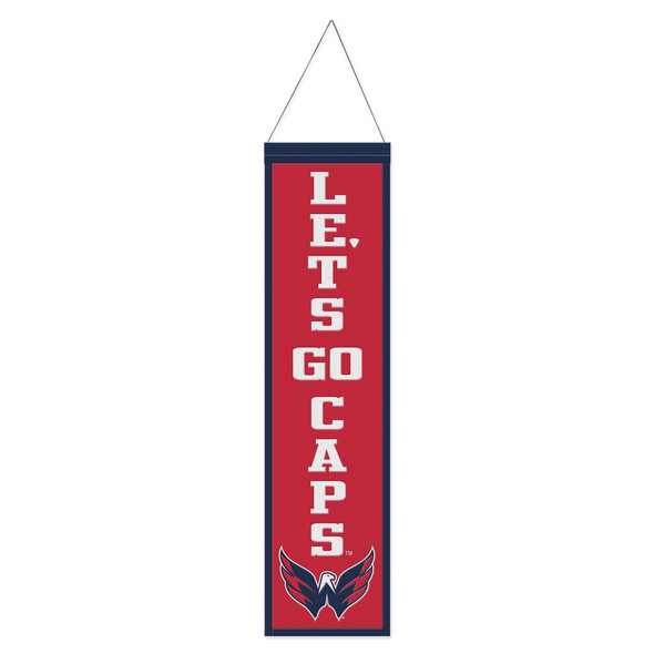 Washington Capitals Banner Wool 8x32 Heritage Slogan Design