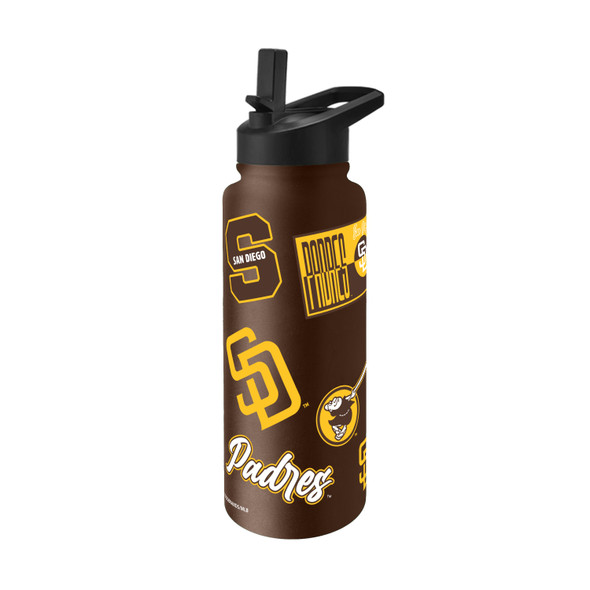 San Diego Padres Quencher Bottle 34oz Stainless Steel Dreamweave