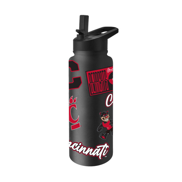 Cincinnati Bearcats Quencher Bottle 34oz Stainless Steel Dreamweave