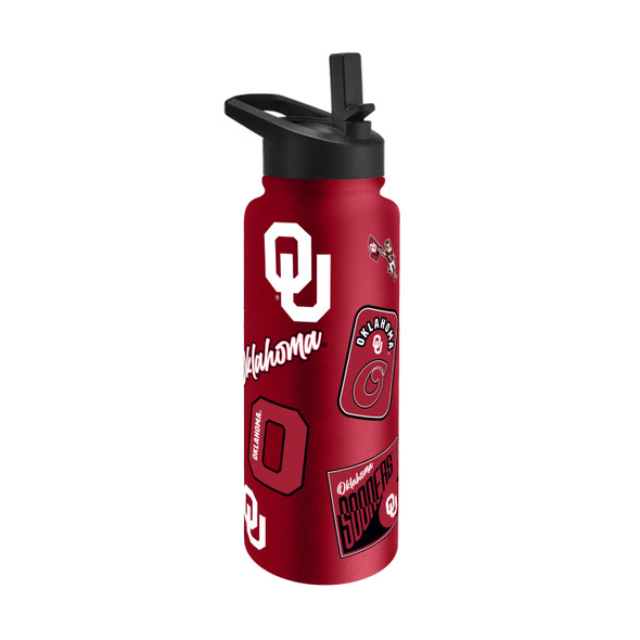 Oklahoma Sooners Quencher Bottle 34oz Stainless Steel Dreamweave