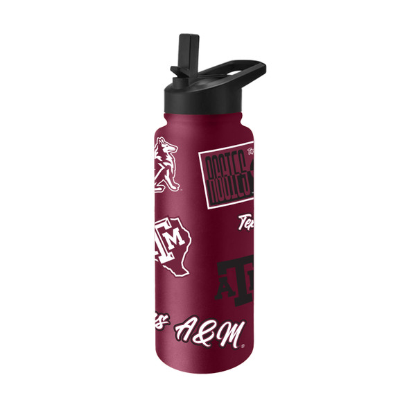 Texas A&M Aggies Quencher Bottle 34oz Stainless Steel Dreamweave