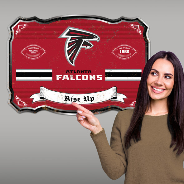 Atlanta Falcons Giant Metal Sign
