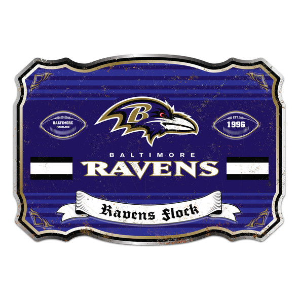 Baltimore Ravens Giant Metal Sign