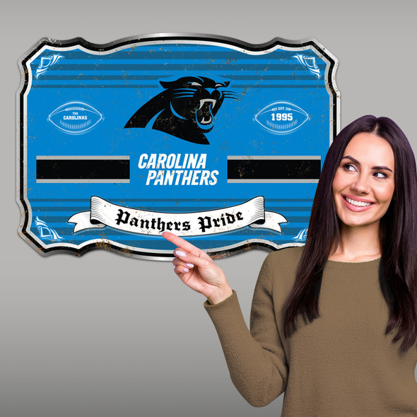 Carolina Panthers Giant Metal Sign