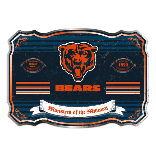 Chicago Bears Giant Metal Sign