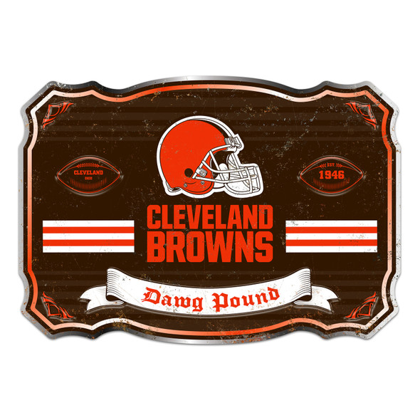 Cleveland Browns Giant Metal Sign