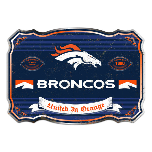 Denver Broncos Giant Metal Sign
