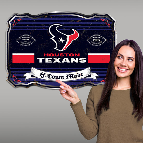 Houston Texans Giant Metal Sign
