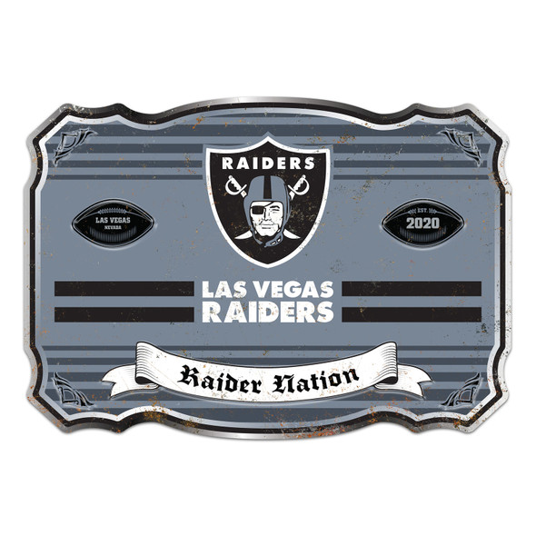 Las Vegas Raiders Giant Metal Sign