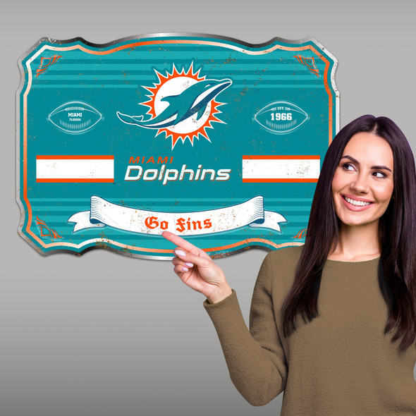 Miami Dolphins Giant Metal Sign