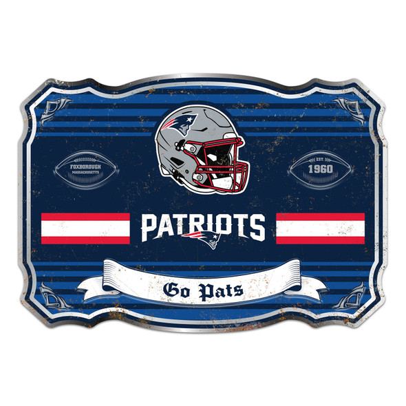 New England Patriots Giant Metal Sign