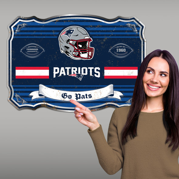 New England Patriots Giant Metal Sign