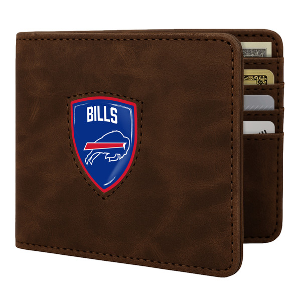 Buffalo Bills Shield Wallet - Brown