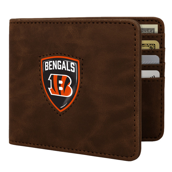 Cincinnati Bengals Shield Wallet - Brown