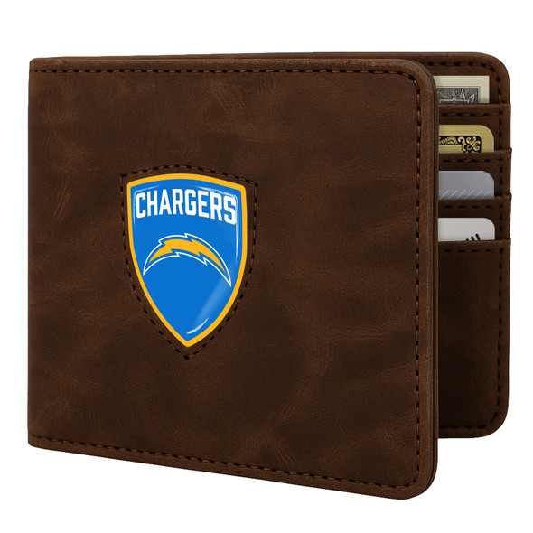 Los Angeles Chargers Shield Wallet - Brown