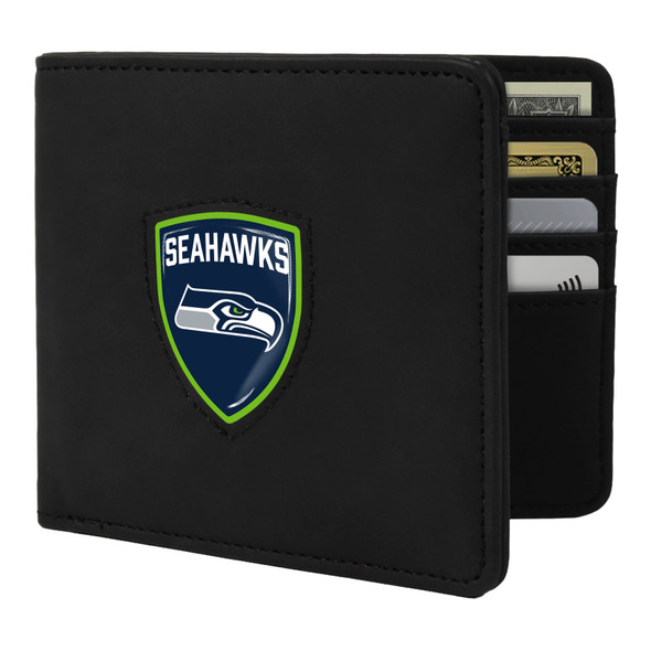 Seattle Seahawks Shield Wallet - Black
