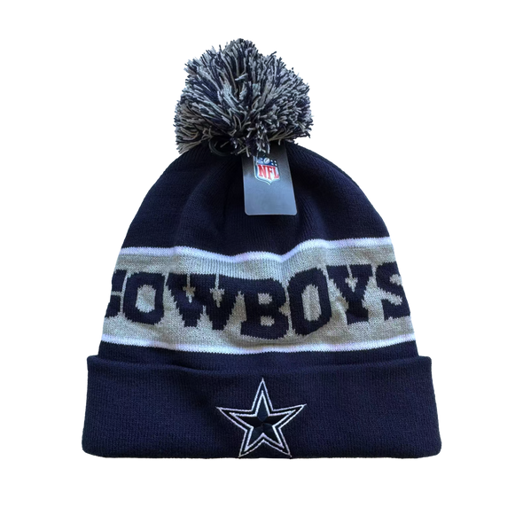 Unisex Blue Dallas Cowboys Cuffed Knit Hat with Pom