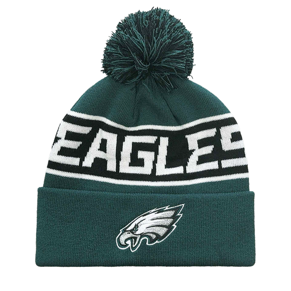 Unisex Green Philadelphia Eagles Cuffed Knit Hat with Pom