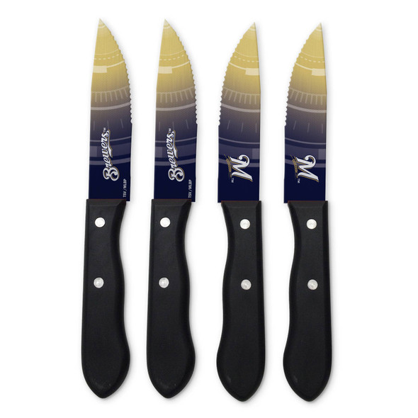 MLB Milwaukee Brewers 4pc Steak Knife Set