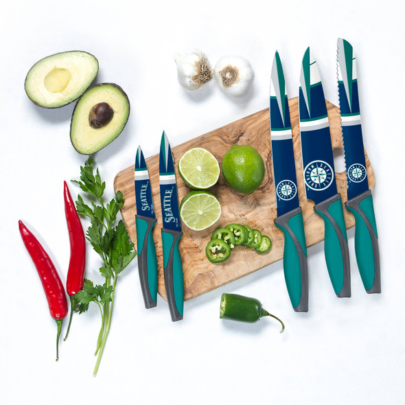 MLB Seattle Mariners 5pc Kitchen Knife Set