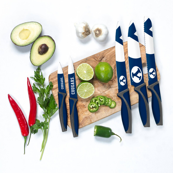 NCAA BYU Cougars 5pc Kitchen Knife Set