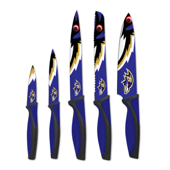 NFL Baltimore Ravens 5pc Kitchen Knife Set