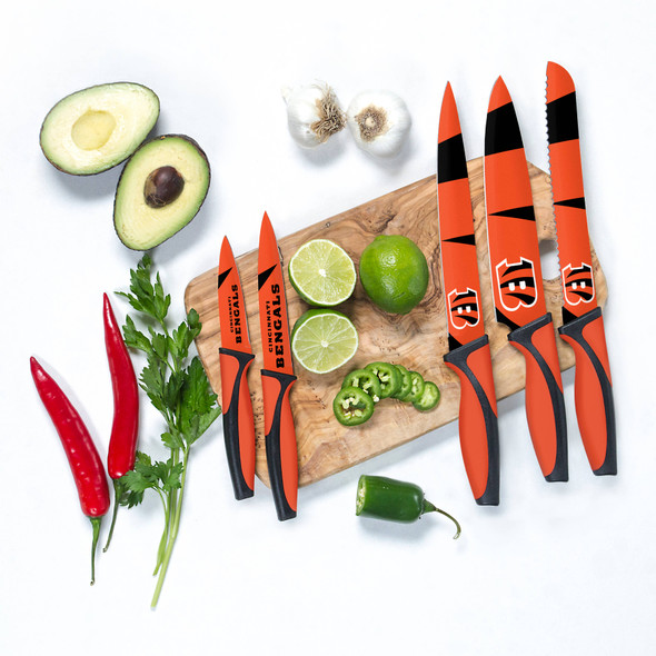 NFL Cincinnati Bengals 5pc Kitchen Knife Set