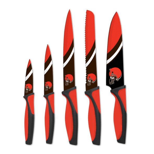 NFL Cleveland Browns 5pc Kitchen Knife Set