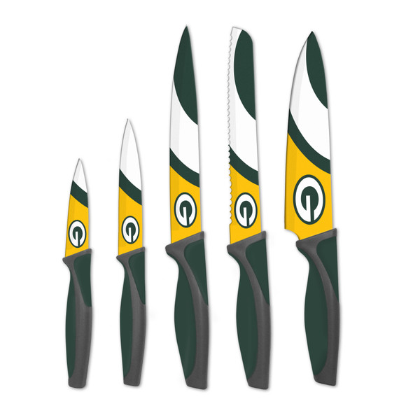 NFL Green Bay Packers 5pc Kitchen Knife Set